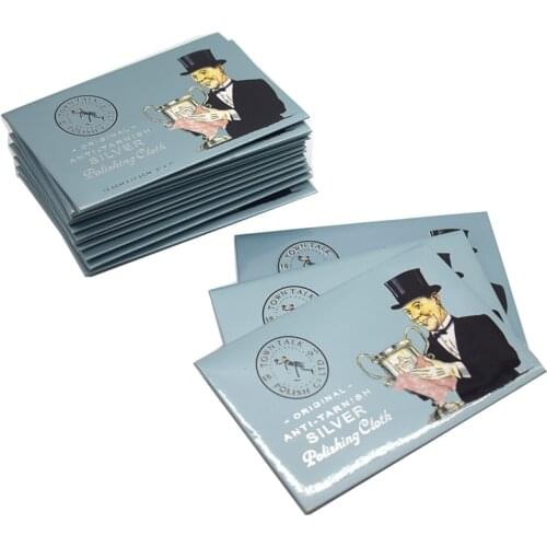 10PCS ANTI-TARNISH Sliver Polishing Cloth Jewelry cleaning Cleaner Wipe Cleaning Cloth