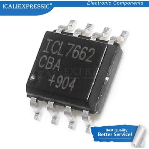 10PCS ICL7662CBA SOP-8 ICL7662 SOP8 ICL7662CBA+T SOP8 CMOS Voltage Converters IC