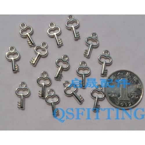 100pcs DIY Fashion Jewelry Accessory 12*9MM CCB Beads Lovely Acrylic Charms Silver Plated Acrylic Pendant Cartoon Key