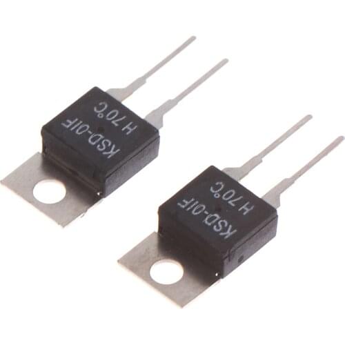 2Pcs/lot Normally Open Thermal Switch Temperature Sensor Thermostat KSD-01F 70 Degc