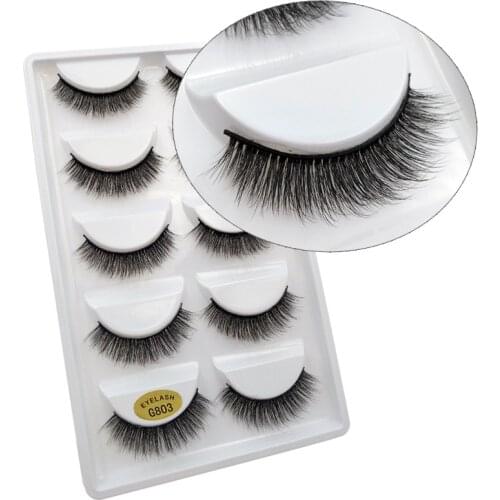 5 Pairs Mink Eyelashes False Eyelashes natural False Lashes 3D Mink Lashes 3D Lashes Mink Faux Cils Cilios Fluffy Fake Eyelashes