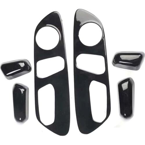 6Pcs/set Car Seat Adjust Button Switch Decoration Cover Stickers For Lexus ES 2018 2019 Car Trim