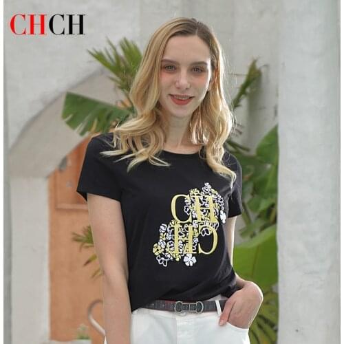 Женские хлопковые футболки Chch China At AliExpress