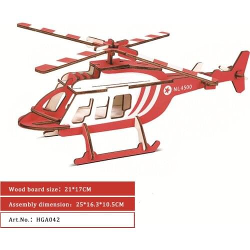 FEOOE Air Plane Wooden Jigsaw Puzzle Childrens Model 3D Wooden Simulation Model Educational Toys Stall Supply Wholesale LAZ