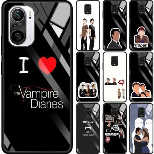 The vampire diaries Transparent Glass Case For Redmi Note 9S 9 8 Pro 8T 7 9C 9S 6A 10 K40 K30 9T 8A Bumper