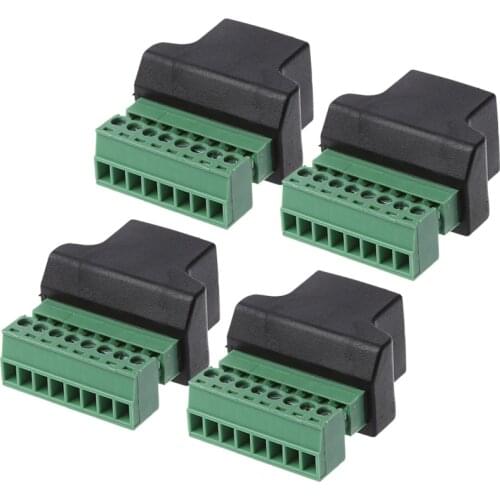 Ethernet RJ45 Female To 8 Pin Screw Terminal Connector Adapter Cable For CCTV Digital DVR Z17 Computer Cables Connectors