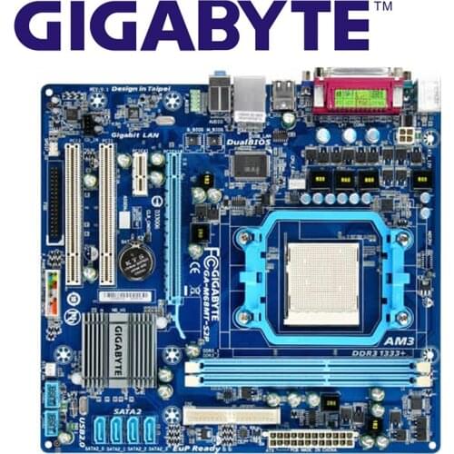 GIGABYTE GA-M68MT-S2P Motherboard 630A Socket AM3 DDR3 8G Desktop Mainboard For Phenom II Athlon II Systemboard M68MT-S2P Used