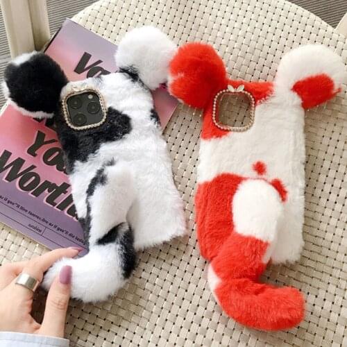 Cute Phone Case for Huawei P8 Lite 2017 P9 P10 Plus P20 P30 P40 Pro Lite Soft Furry Cover Protection Shell Skin Back