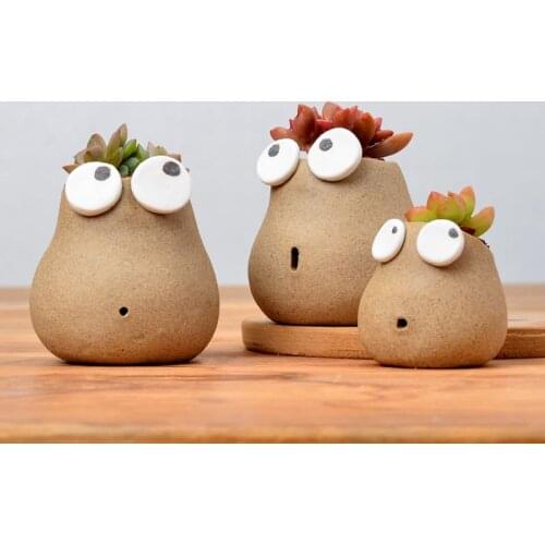 Mini Ceramic Vase Household Succulents In Pots Fake Flower Flower Arrangement Hydroponic Vase Home Decoration Desktop Ornaments