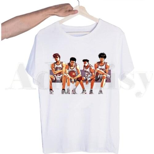 Fashion Japanese Anime Harajuku SLAM DUNK T-shirt for Men Short Sleeve Men Tops T Shirt for Male White T Shirt Women Tees