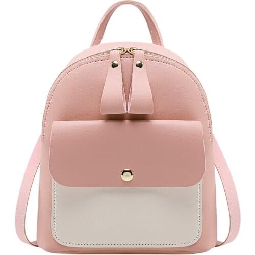 Fashion Travel Backpack Shoulder Bagpack Lady Shoulders Small Backpack Letter Purse Mobile Phone School Bags For Teenage Girls