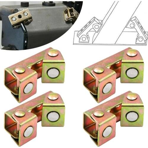 4 Pcs Magnetic V-Pads Kit Magnetic Welding Clamps V Type Welding Clamps Strong Hand Tools Suspender Fixture Adjustable Pads Kit