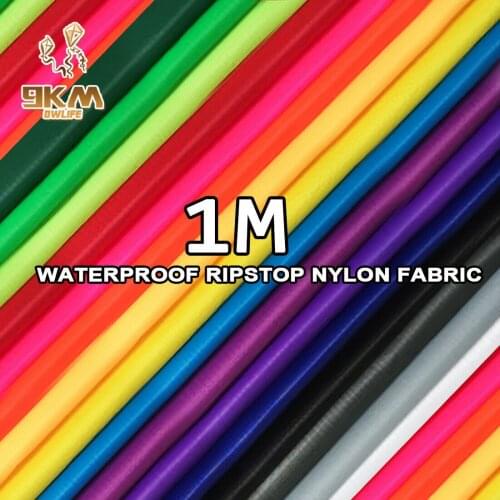 40D Thin Waterproof Ripstop Nylon Fabric PU Coated For Outdoor Fly a Kite Flags Making Accessories 20 Colors