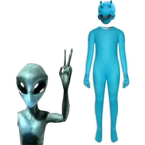 New halloween carnival childrens cosplay alien styling clothes for boys and girls stage performance one-piece costume 5-13 y