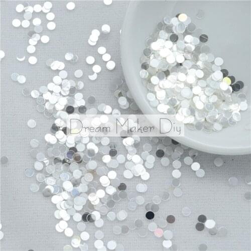 25g(2500pcs) 3mm Lovely Dot Shape PVC loose Sequins Paillettes for Nail Art manicure/sewing/wedding decoration confetti