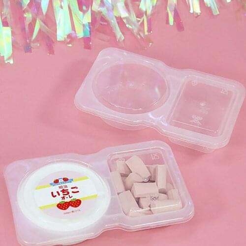 Popular 140ml 3pcs Clear Plastic Sauce Chutney Cups Food Container Slime Storage Box Case With Lid