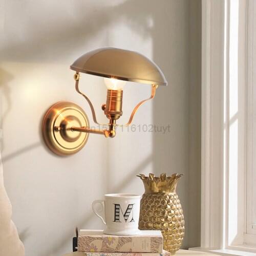 6PCS Nordic Bedroom Bedside Lamp Wall Lamp Simple Modern Aisle Corridor Hotel Golden Background Wall Lamp Creative LED Lamp