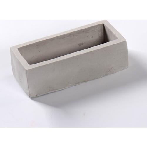 Rectangle Silicone Concrete Mold Handmade Flower Pot Mould Cement Planter Home Decoration Tool
