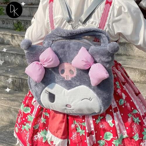 Kawaii Cartoon Backpack Plush Bag Toy Lolita Shouder Bag Doll Lovely Pendant Purse Toy Girls Girlfriend Gift Large Capacity Bag