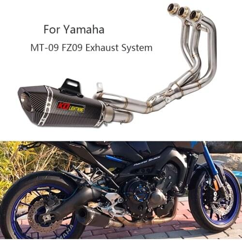 Full Exhaust System for Yamaha MT-09 Tracer FZ09 XSR900 Motorcycle Front Mid Link Pipe Slip On 51mm Muffler Escape Db Killer