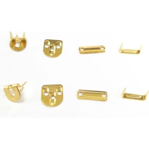 Three legs metal trousers hook and bar brass material 4 parts for a set plating colors pass needle detective eco-friendly