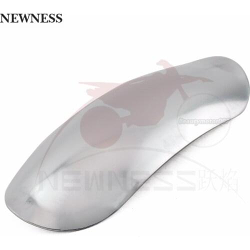 Universal Silver Motorcycle Unpainted Short Mudguard Front Fender Scooter Offroad Cruiser Chopper Cafe Racer Old School Touring