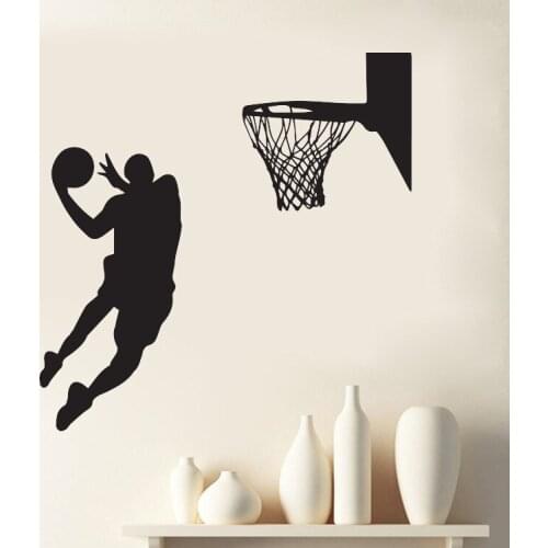 Dunk Master Vinyl Wall Decal Sportsman Home Decor Bedroom Boys Room Creative Diy Mural Wallpaper Removable Wall Stickers