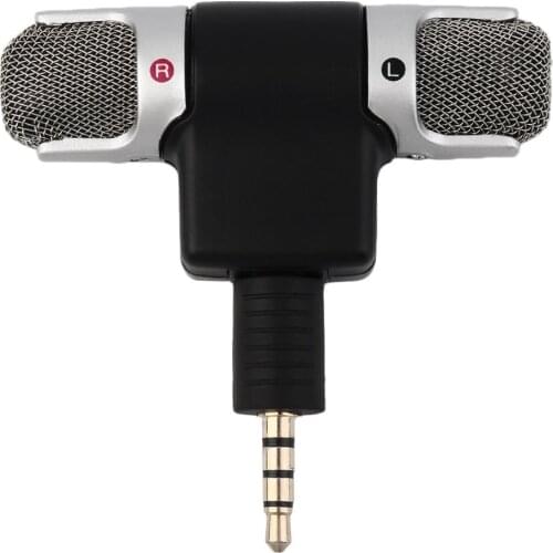 High Performance 3.5mm Jack Portable Mini Mic Digital Stereo Microphone for Recorder Mobile Phone Sing Song Karaoke