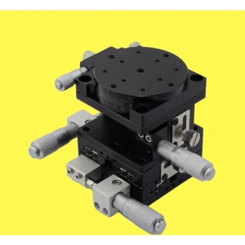XYZR axis 40 * 40mm 4-axis V-type fine-tuning stage manual linear stage bearing adjustment sliding table LTP40-LM