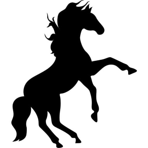 11.8cm*14cm Horse Standing Interesting Car Stickers Fashion Decorative Car Window Glass Decal Sticker S6-2840