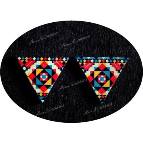 15 x 17mm Triangle Wood Laser Cut Cabochon beads to make DIY Rings, Earrings, Brooch, Necklace pendant