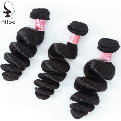 30inches Long Malaysian Loose Wave Human Hair Brazilian Remy Hair 3pcs/lot Natural Color Double Weft Human Hair Bundles