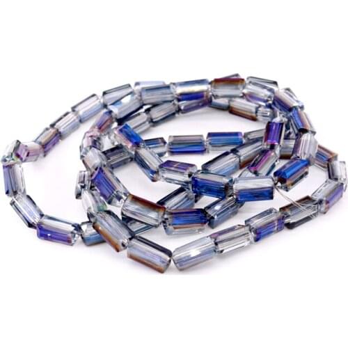 High quality 4*8mm 350pcs Wholesale Square shape Upscale crystal beads loose bead quadrate glass ball supply bracelet Jewelry