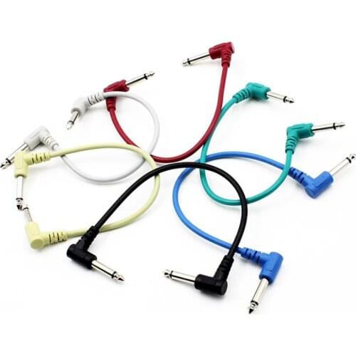 6pcs Electric Guitar Bass Audio Cable Line Connector Gt-66 Colorful Connecting Wire Accessories For Guitar Accessories