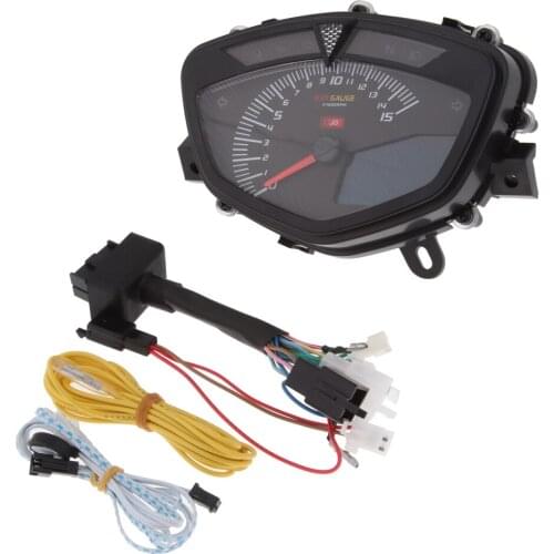 7 Color Motorcycle LCD Digital Speedometer With Dual Range Screen Odometer