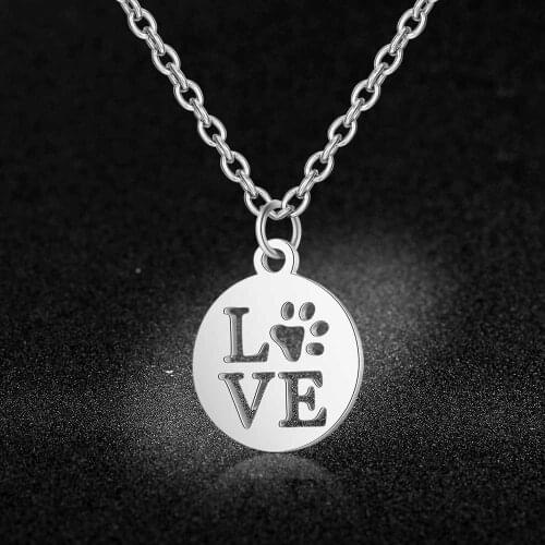 AAAAA Quality 100% Stainless Steel Love Paw Charm Necklace for Women Fashion Charm Necklaces Super Fashion Charm Jewelry
