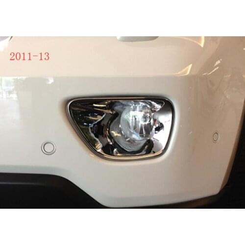 ABS Chrome Car front fog lamp cover Decoration Trim For Jeep Grand Cherokee 2011 2012 2013 Car Accessories Styling