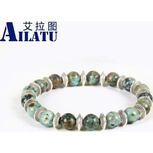 Ailatu Classic Buddhist Followers Stone Jewelry Black Beads Lucky Bracelet for Lover