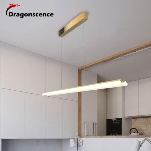 Dragonscence Luxury Modern Pendant Lights For Office Dining Room market Bazaar Golden Body LED Pendant Lamp Fixtures 1M 36W