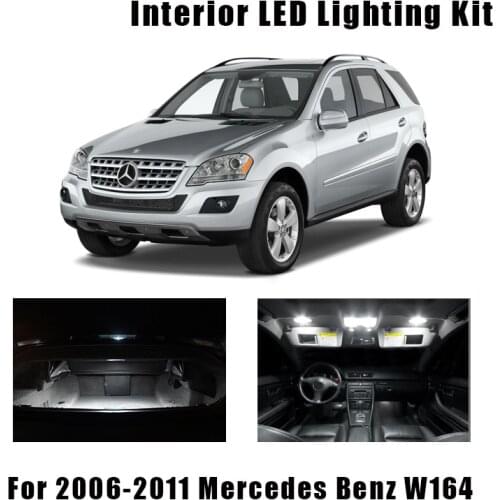 21pcs Canbus LED interior Map Dome Light Kit For 2006-2011 Mercedes Benz M ML class W164 ML320 ML350 ML420 ML450 ML500 ML63 AMG