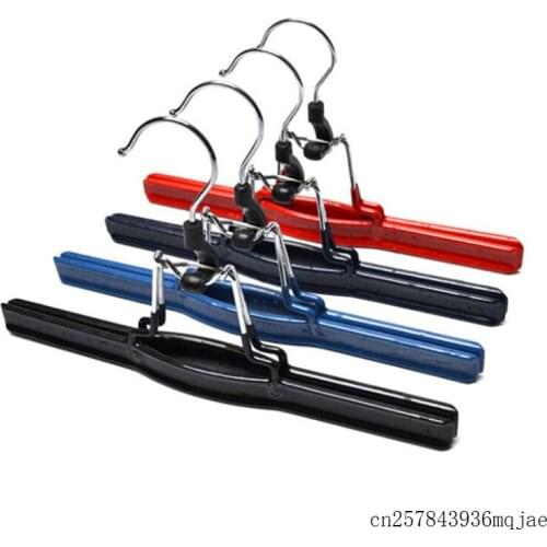 50pcs Metal Skirt Hanger Pants Clamp Hair Extension Hanger PVC Coated Cloth Hangers