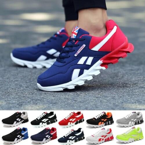 KLYWOO Men Running Shoes Spring Leather Clunky Sneakers Men HighQuality Outdoor Light Breathable Sport Athletic Men Shoes Tennis