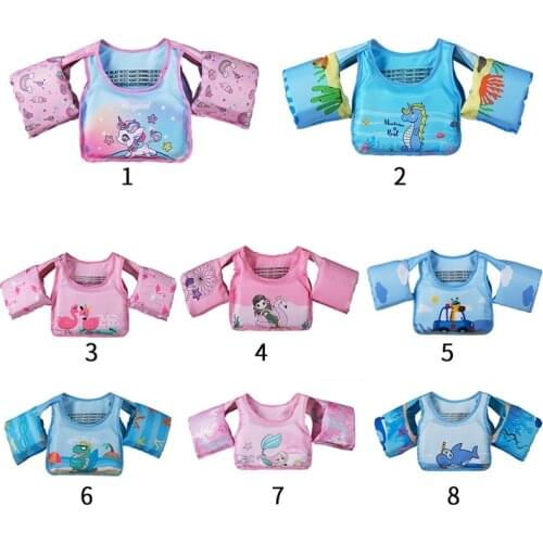 2-6 Year Old baby swim rings Foam Cartoon Baby Arm Ring Life Jacket Vest swim ring Puddle Jumper Child For Swimming Water Sports