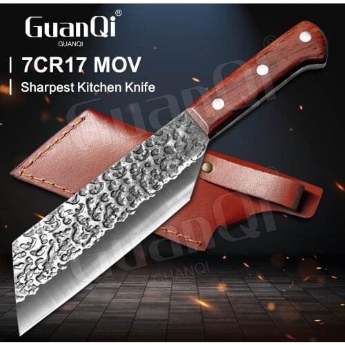 5.5 Inch Professional Chef Kitchen Knives Handmade Forged Butcher Knife High Carbon Stainless Steel Kitchen Cleaver Chef Knife