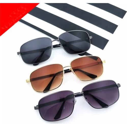 Simple fashion square sunglasses for men to play it cool personality wild mens glasses decorative glasses