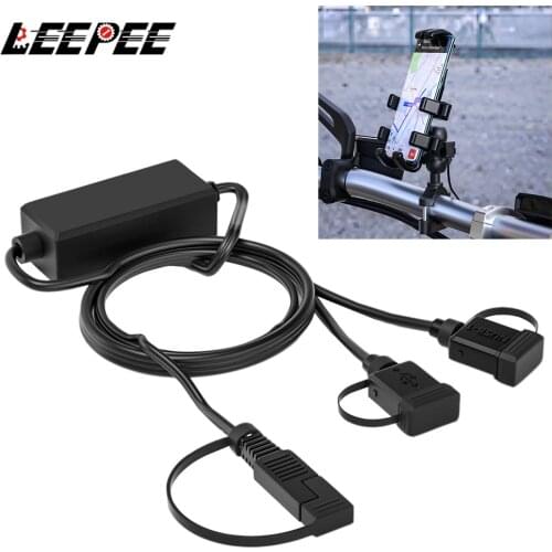 Motorcycle Handlebar Charger Quick Charger 3.0 USB Motorcycle Charger SAE Version Configuration Waterproof Dual USB Port 12V-24V