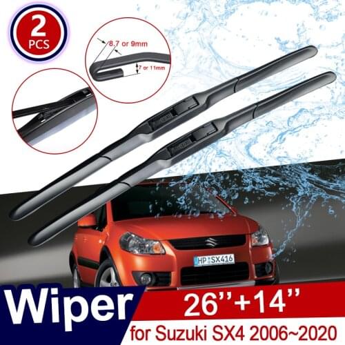For Suzuki SX4 2006~2020 Maruti SX-4 S-Cross 2011 2012 2013 2014 2015 Car Wiper Blades Front Windscreen Wipers Car Accessories