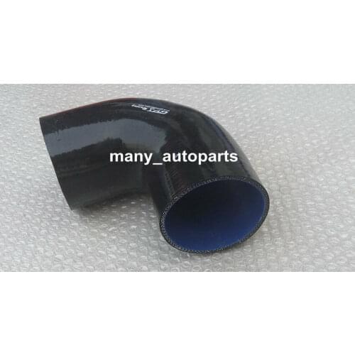 Silicone 90 degree Intercooler Turbo Tube Elbow hose pipe 3.5" inch 89mm BLACK