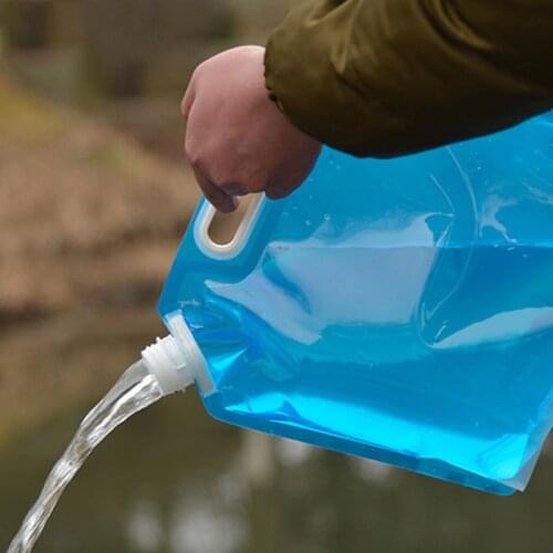5L/10L Outdoor Foldable Folding Collapsible Drinking Car Water Bag Carrier Container Outdoor Camping Hiking Picnic Emergency Kit