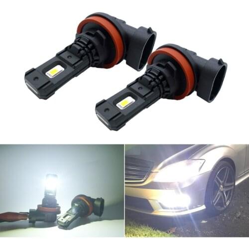 2Pcs H8 H11 Led 6000K White H1 H7 HB4 9006 LED Fog Lights Bulb Driving Lamp For VW Toyota Nissan Renault Lada Hyundai 12V 24V